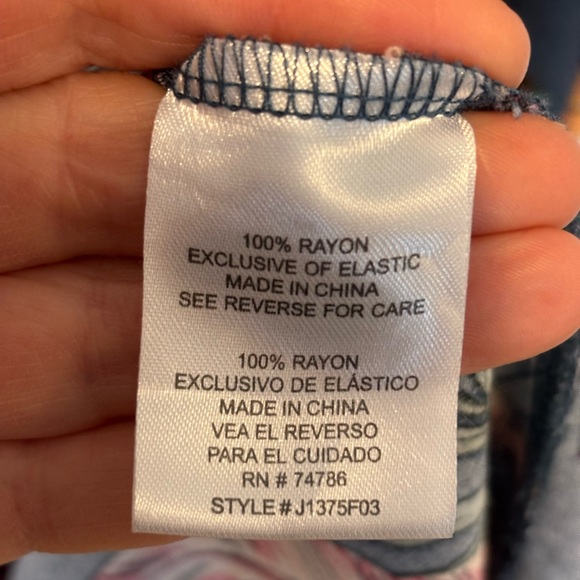 Patrons of Peace Navy and Pink Floral High Low Dress - Picture 4 of 4